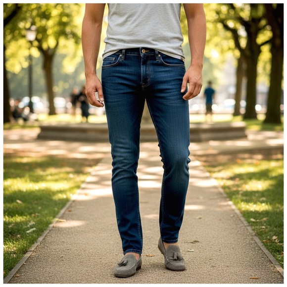 The Perfect Jean NYC Men’s ‘Knight’ Slim-Fit Jeans. Dark Blue. 36 x 30. NEW - Picture 14 of 14